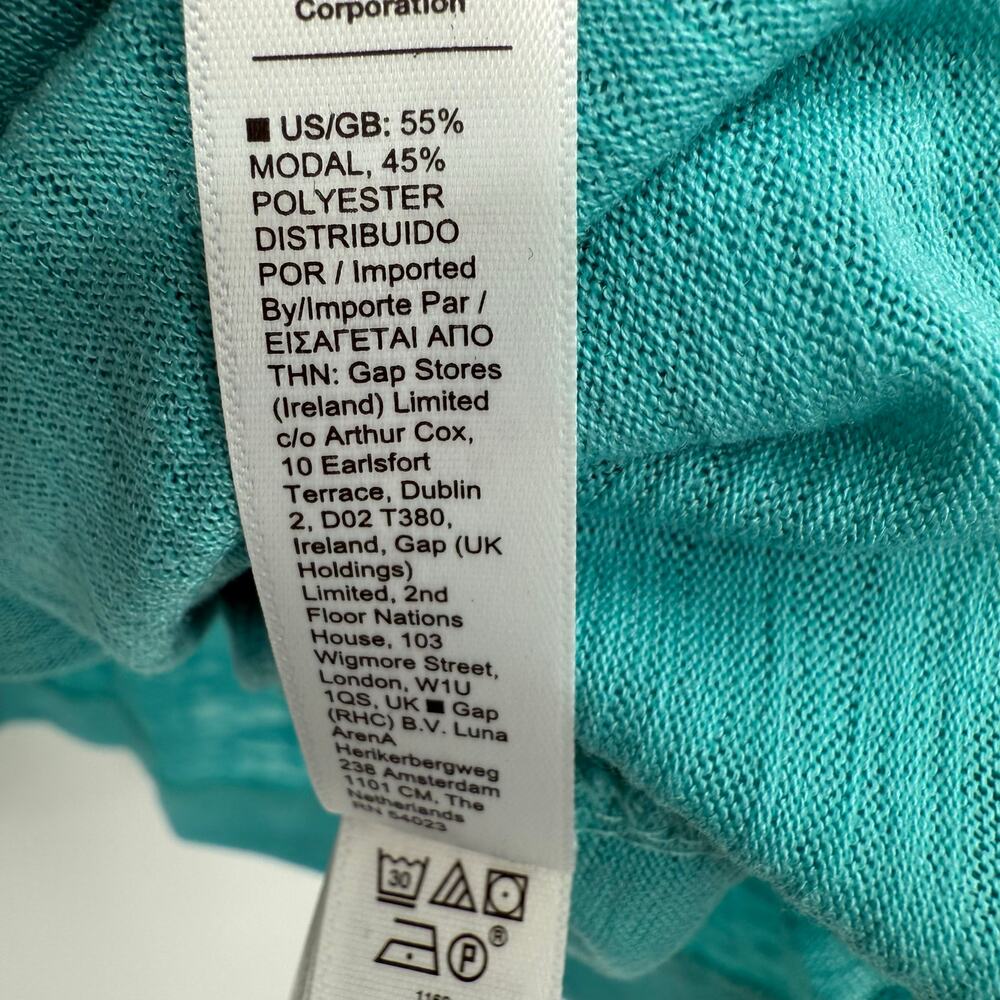 Athleta Size Large Sleeveless Blouse Tank Top Wrap Front Lighter Blue Casual - Picture 4 of 5